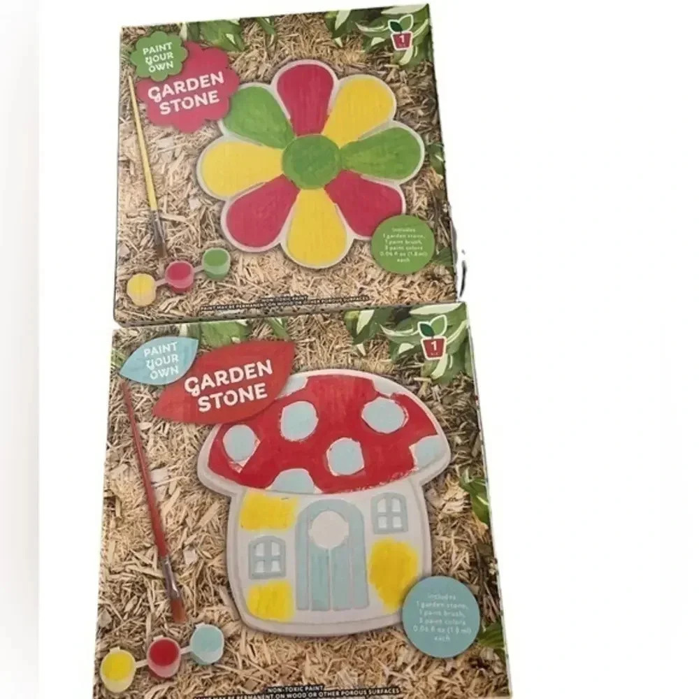 Two Sets of Paint Your Own Stepping Stone‎